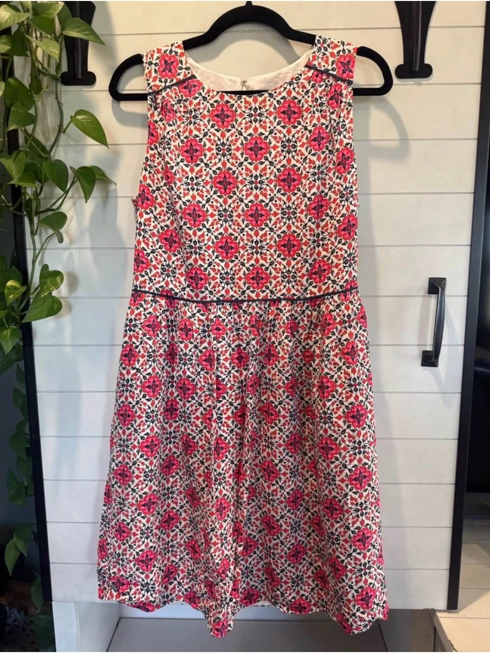 J. Crew Pink & White Floral Sleeveless Dress